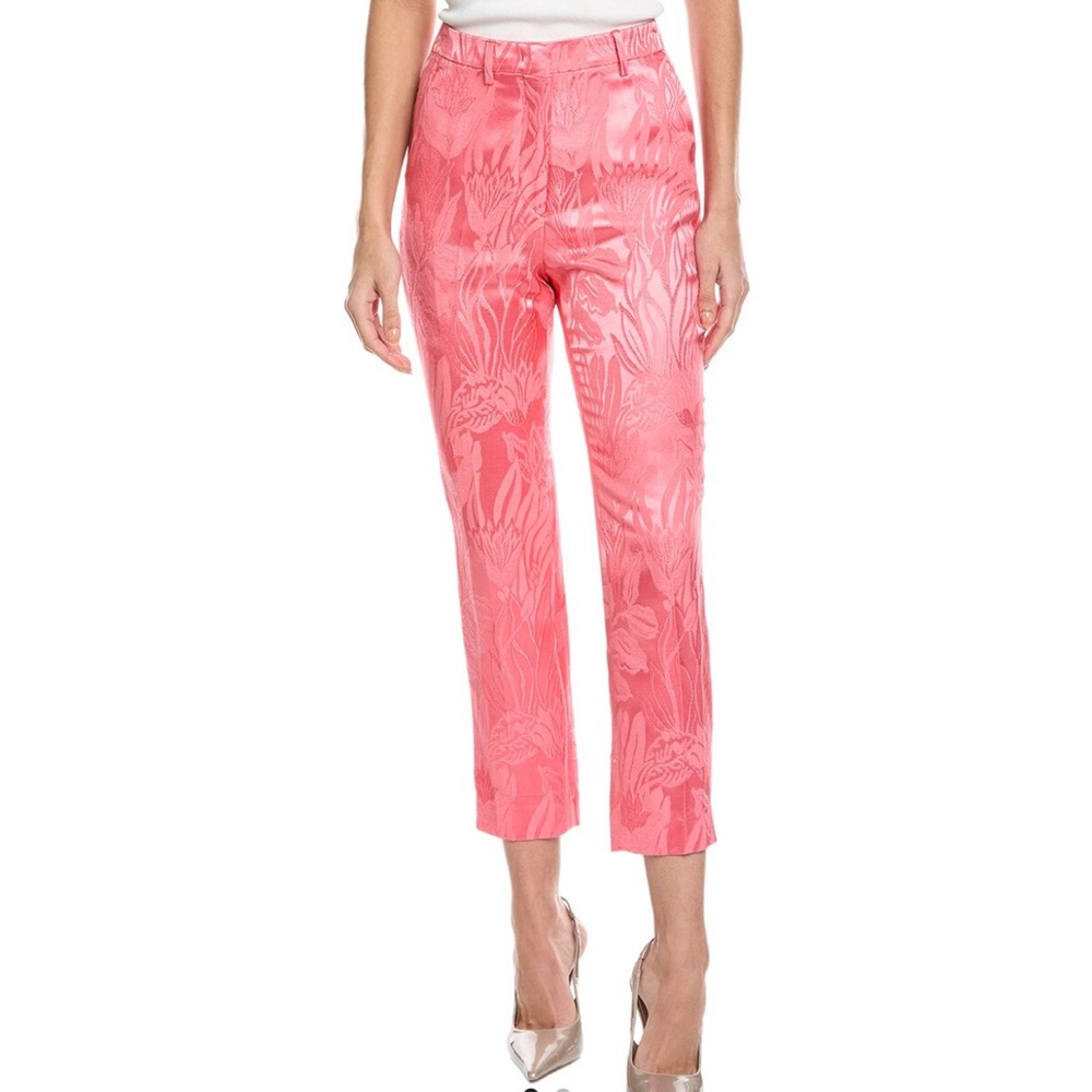 Etro Coral Jacquard Pants